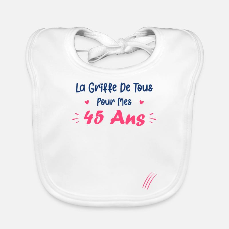 la griffe de tous pour mes 45ans Bavoir bio Bébé