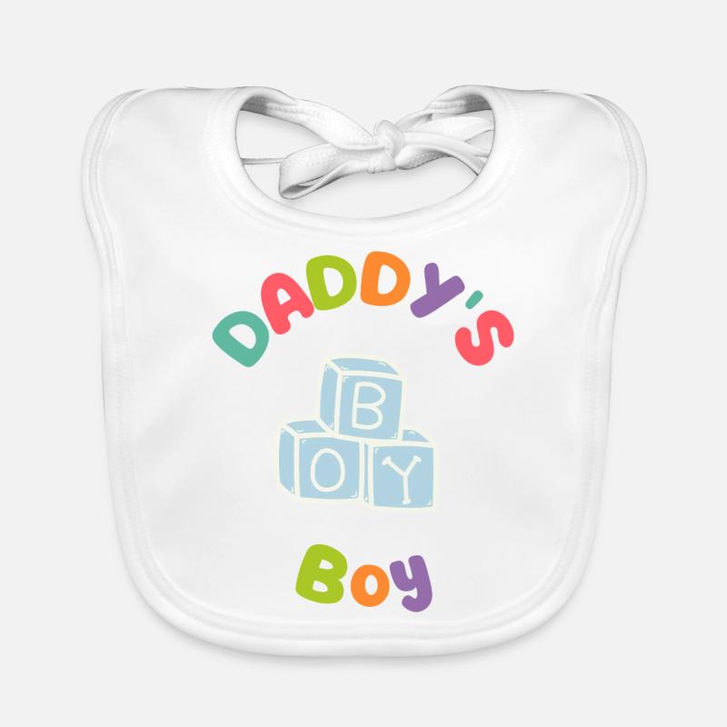 Blocs Daddys Boy - Bavoir bio Bébé - blanc