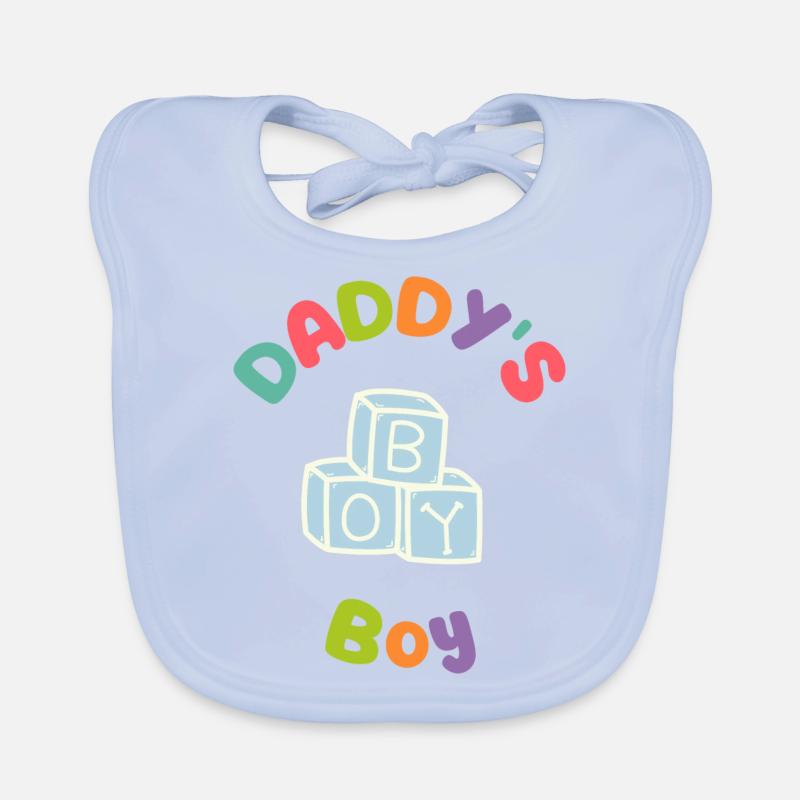 Daddys Boy Blocks Organic Baby Bibs