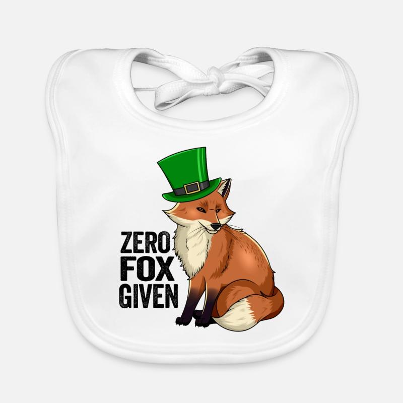 Zero Fox Given Jeu de mots mignon Kawaii Irish Fox Bavoir bio Bébé