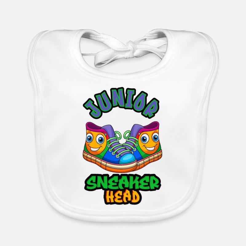 Junior Sneaker Kopf Baby Bio-Lätzchen
