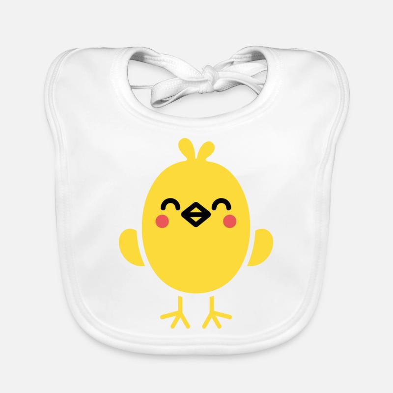 poussin - Bavoir bio Bébé - blanc