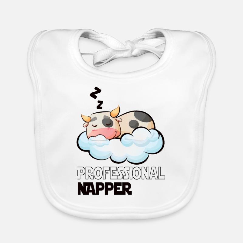Professinonal Napper Vache Dormir Lève Tard Bavoir bio Bébé