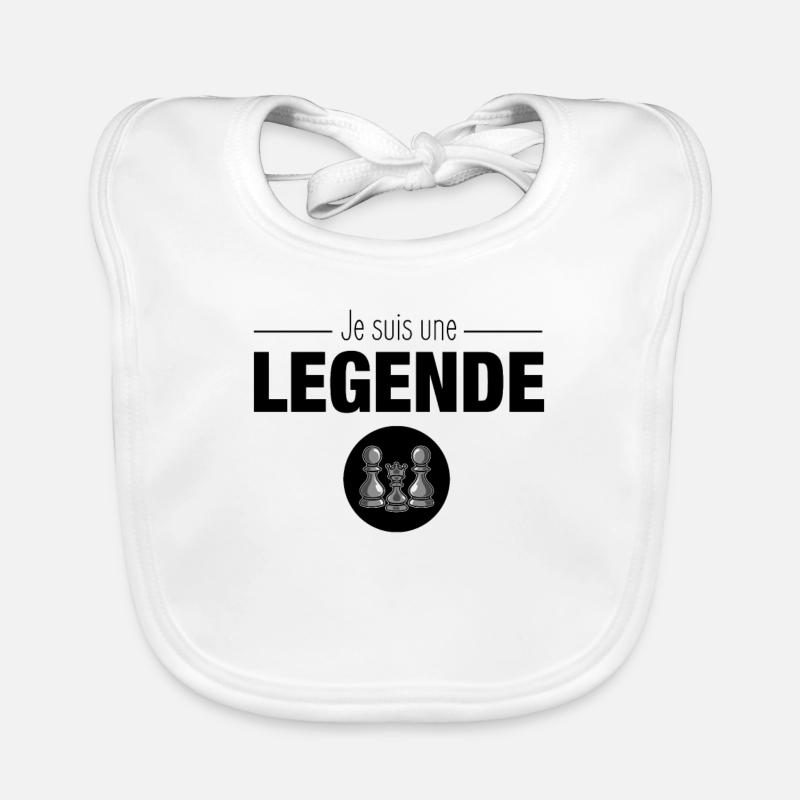I'm a chess legend. Chess Fans Organic Baby Bibs
