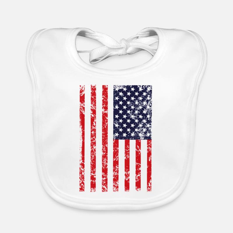 Drapeau des États-Unis vertical Bavoir bio Bébé