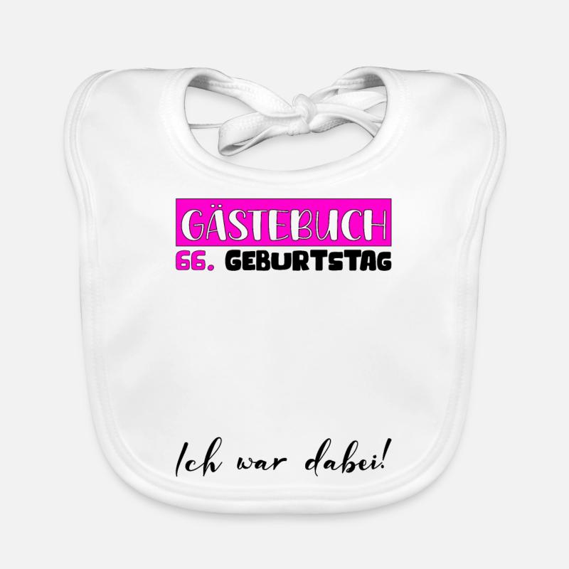 66 Birthday Gift Women's Decoration Women's Guestbook Organic Baby Bibs