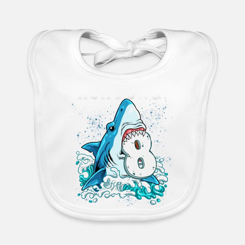 Requin de 8e anniversaire Bavoir bio Bébé