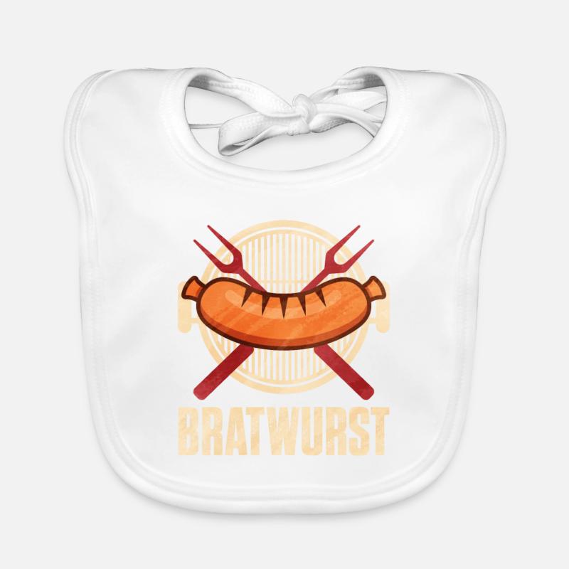 Bratwurst as a gift Organic Baby Bibs
