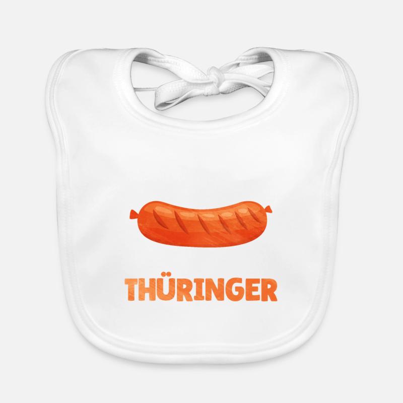 Bratwurst als Geschenk Baby Bio-Lätzchen