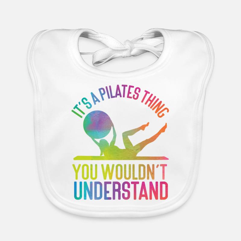 Pilates Instructor Teacher Baby Bio-Lätzchen