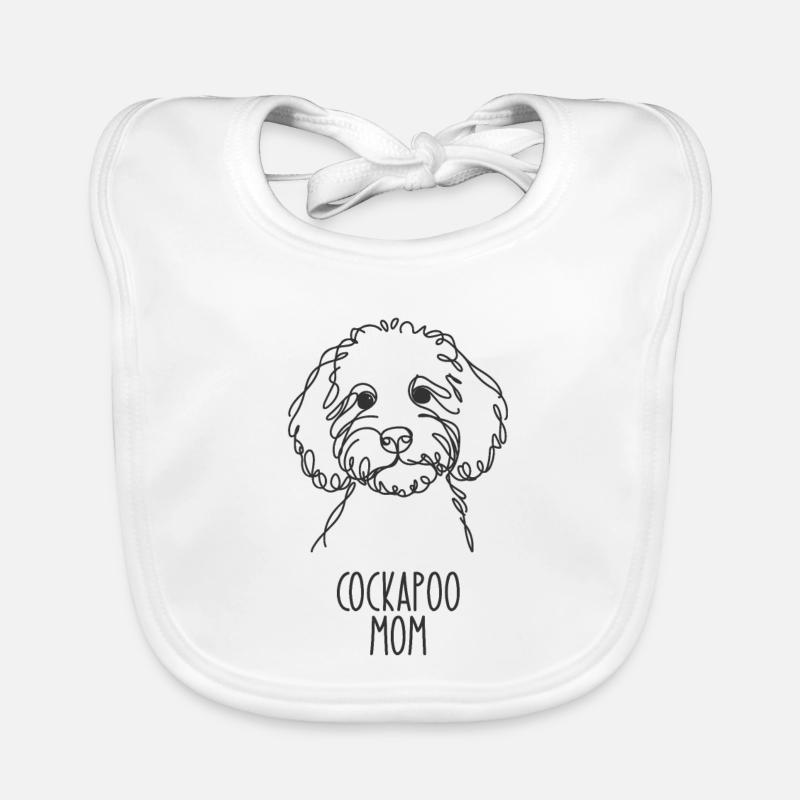 Line Art Mom - Cockapoo Bavoir bio Bébé
