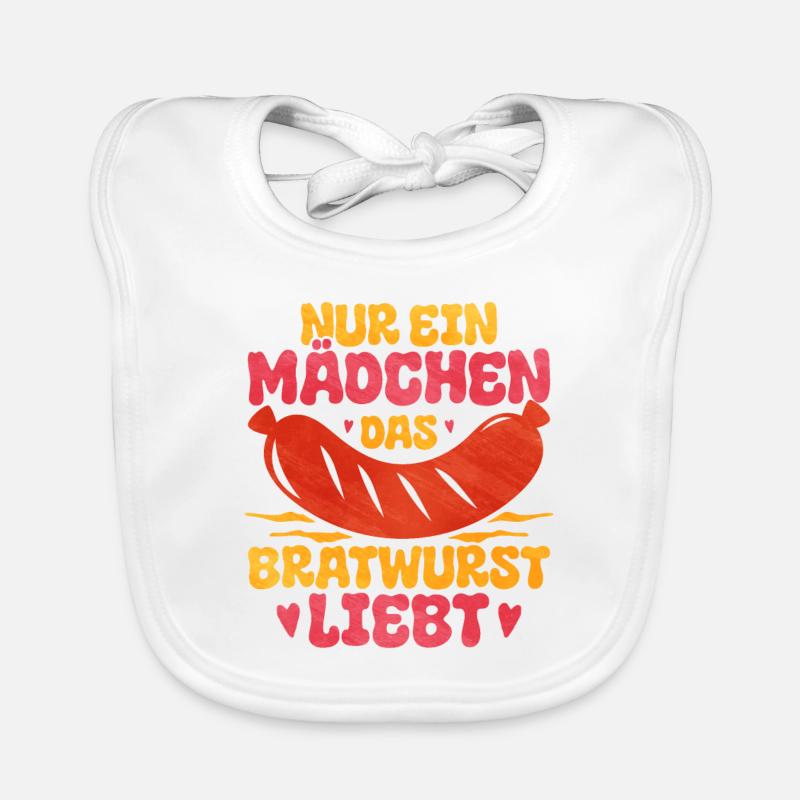 Bratwurst als Geschenk Baby Bio-Lätzchen