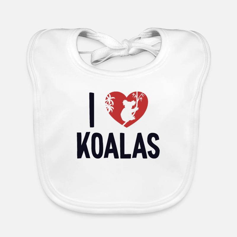 Ich liebe Koalas Koalabär Eukalyptus-Liebhaber Koala Baby Bio-Lätzchen