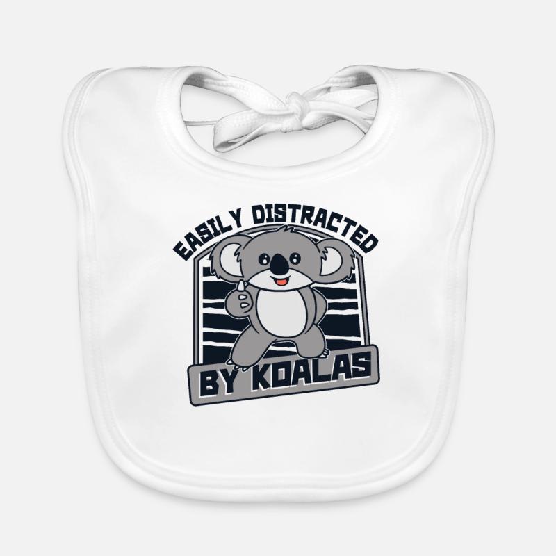 Easily Distracted By Koalas Koalabear Eucalyptus Organic Baby Bibs