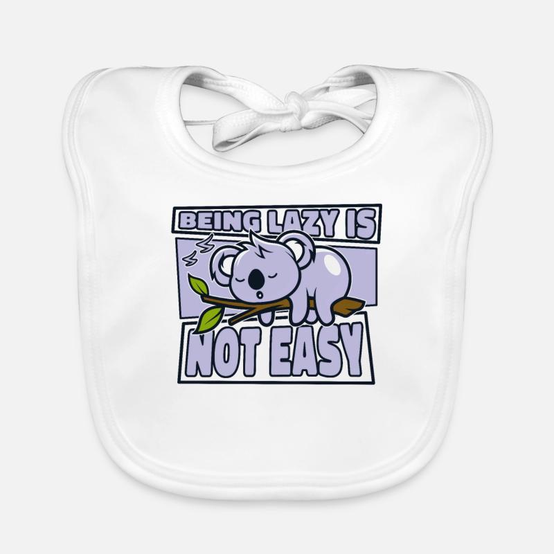 Faul sein ist nicht einfach Koalabär Eukalyptus Koala Baby Bio-Lätzchen