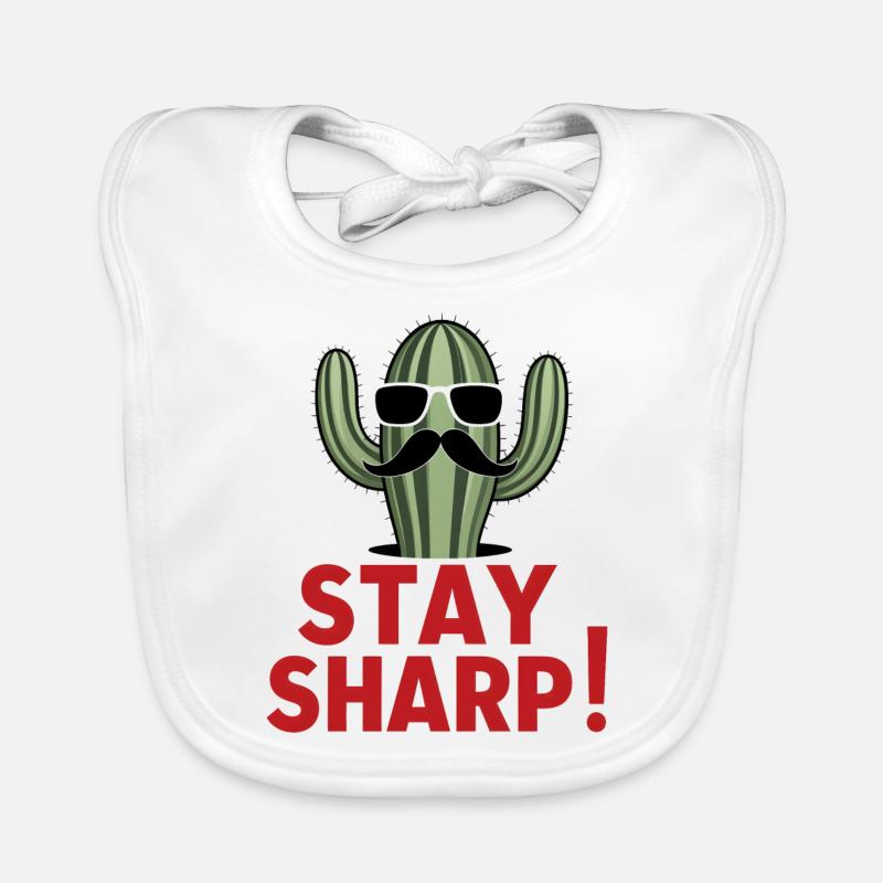 Lunettes de soleil élégantes à moustache Cactus Stay Sharp Bavoir bio Bébé