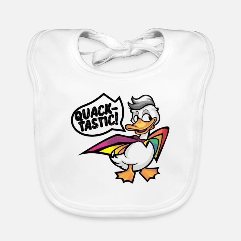 Ente Superheld Quacksalber Kunstdruck Baby Bio-Lätzchen