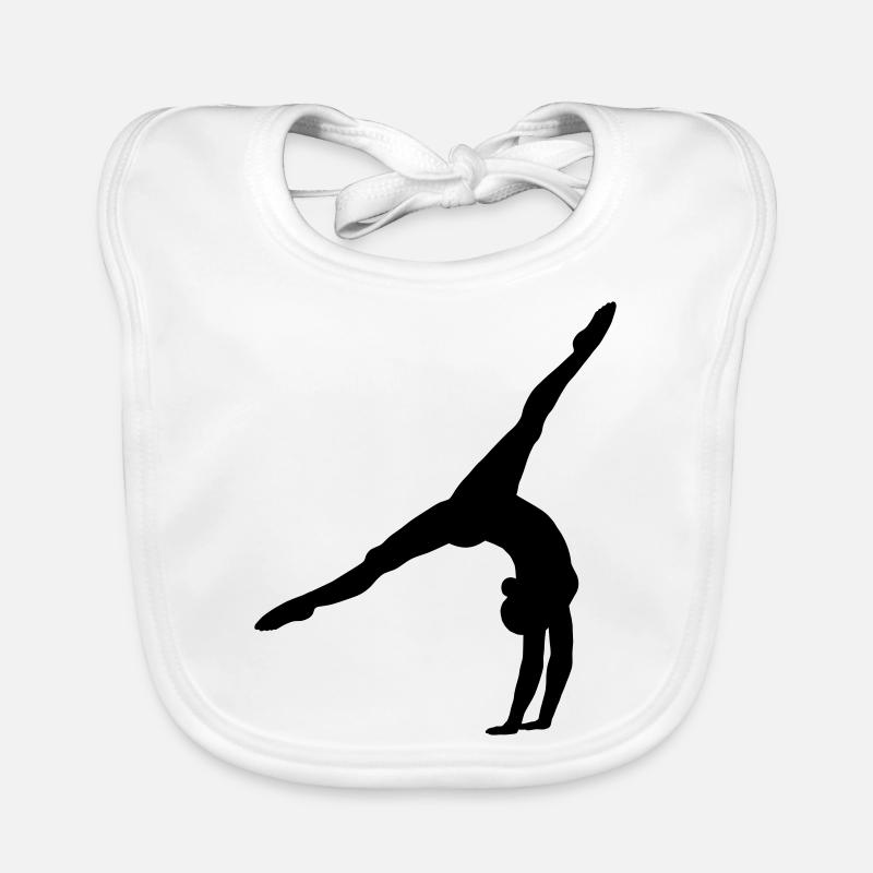 Radschlag Handstand Ballerina Design Geschenk Baby Bio-Lätzchen