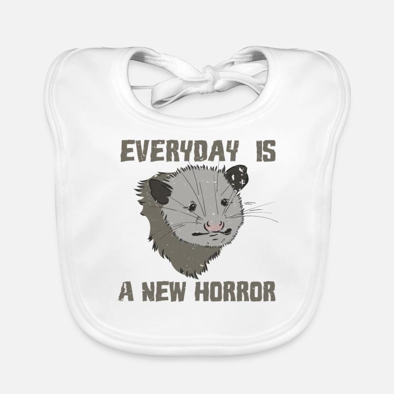 Opossum lustiges Opossum Opossum Baby Bio-Lätzchen