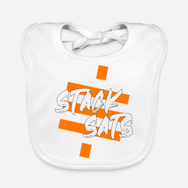 Bitcoin Satoshi BTC Stack Sats Hodl Crypto Logo Baby Bio-Lätzchen