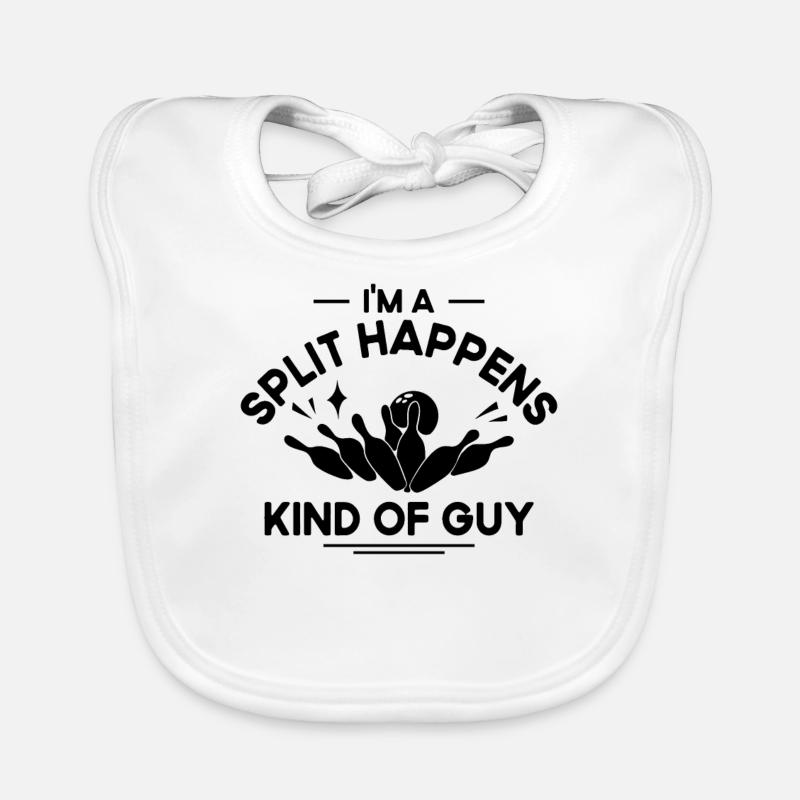 Ich Bin Ein Split -Happens -Typ - Bowling Baby Bio-Lätzchen