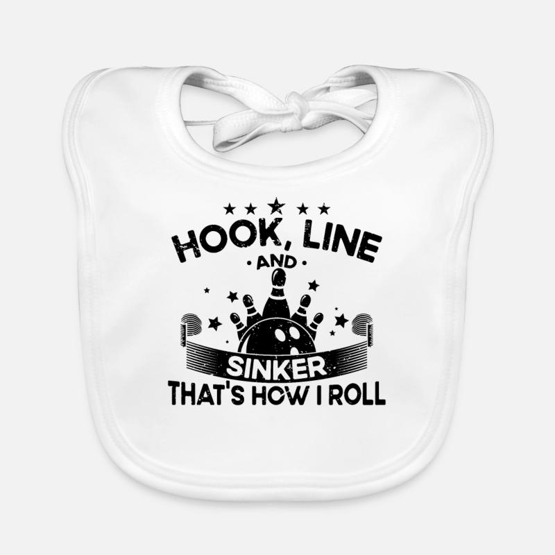 Hameçon et plomb - Bowling Bavoir bio Bébé