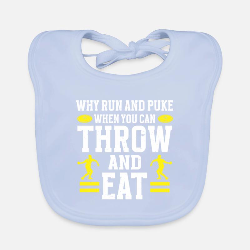 Diskuswerfer Leichtathlet Disc Throw Baby Bio-Lätzchen