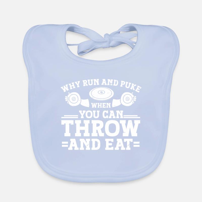 Diskuswerfer Leichtathlet Disc Throw Baby Bio-Lätzchen