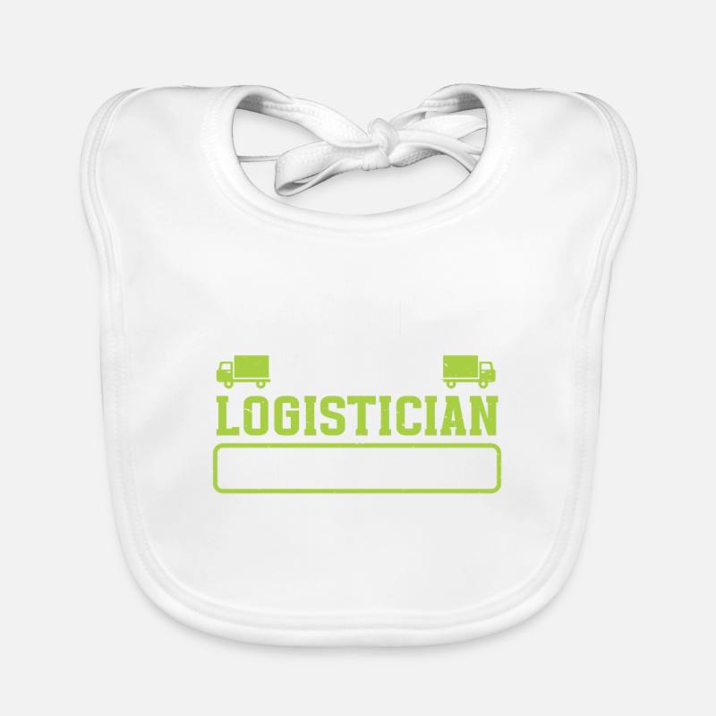 Logistiker Logistik - Baby Bio-Lätzchen - Weiß