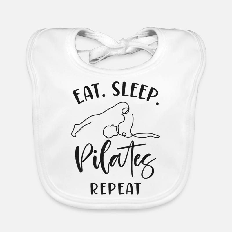 Pilates Instructor Teacher Eat Baby Bio-Lätzchen