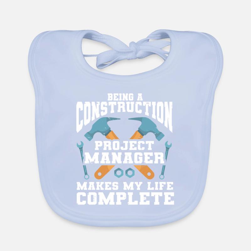 Construction Project Manager Organic Baby Bibs