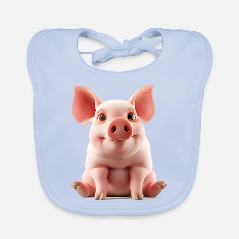 Pig Had Means Lucky Organic Baby Bibs