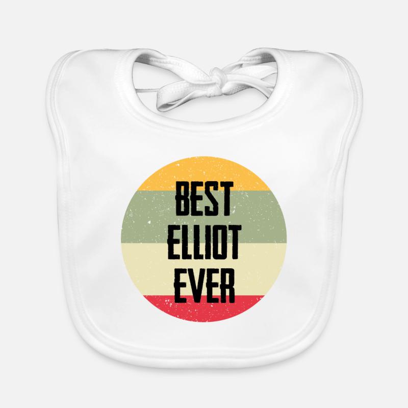 Le meilleur Elliot de tous les temps - Bavoir bio Bébé - blanc