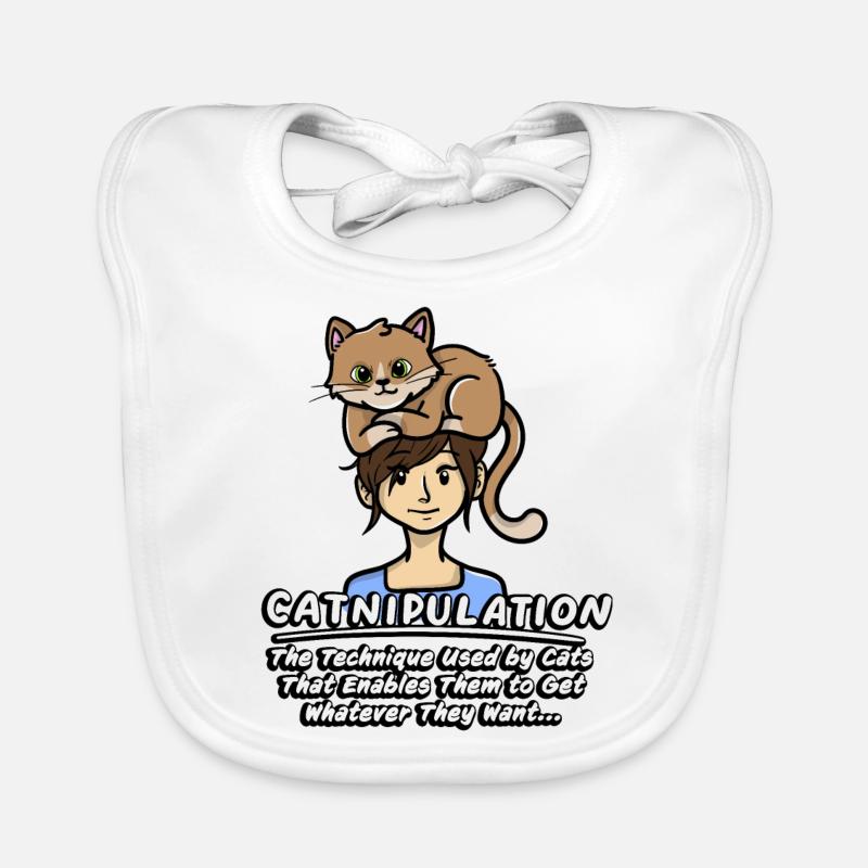 Catnipulation Technique Of Kitten Lover Cute Cat Organic Baby Bibs