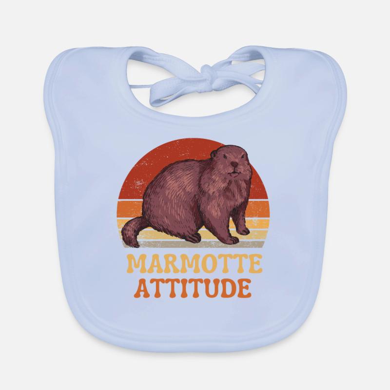 MARMOTTE ATTITUDE Bavoir bio Bébé