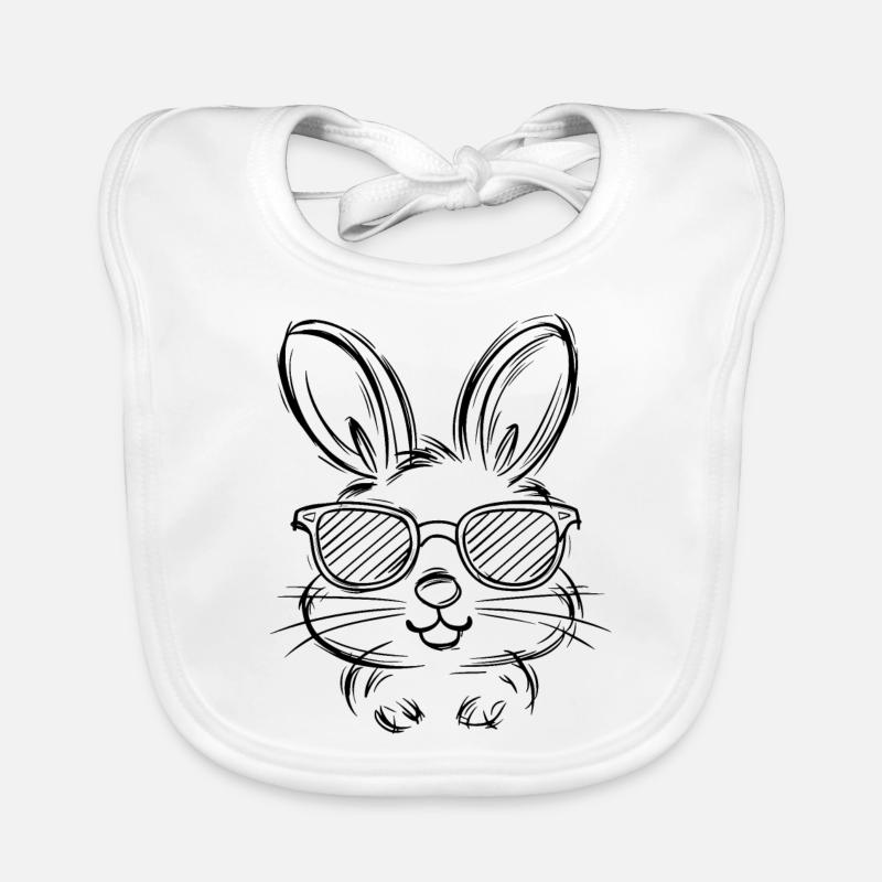 Funny Bunny Cute Rabbit Bunny Gift Organic Baby Bibs