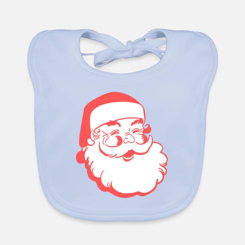 Frohe Weihnachten mit dem Weihnachtsmann Baby Bio-Lätzchen