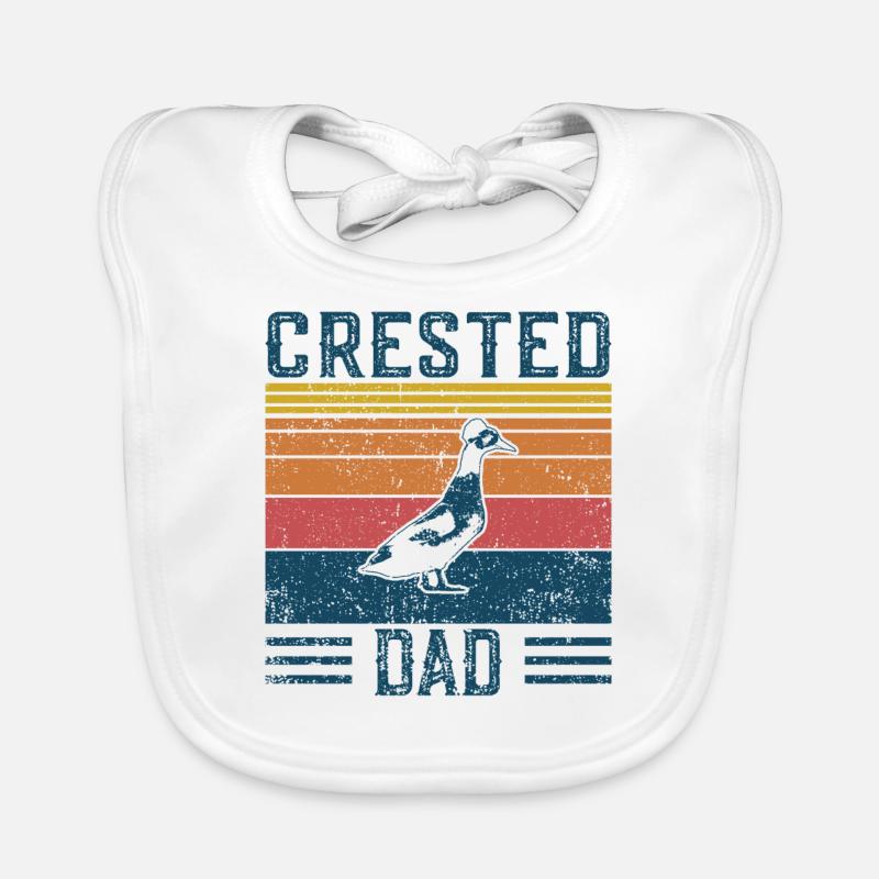 Entendad - Vintage Crested Duck Baby Bio-Lätzchen