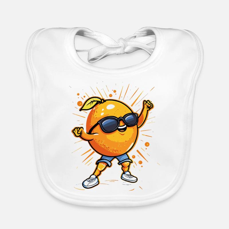 Orange Organic Baby Bibs