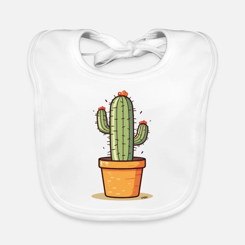 un cactus en fleurs Bavoir bio Bébé