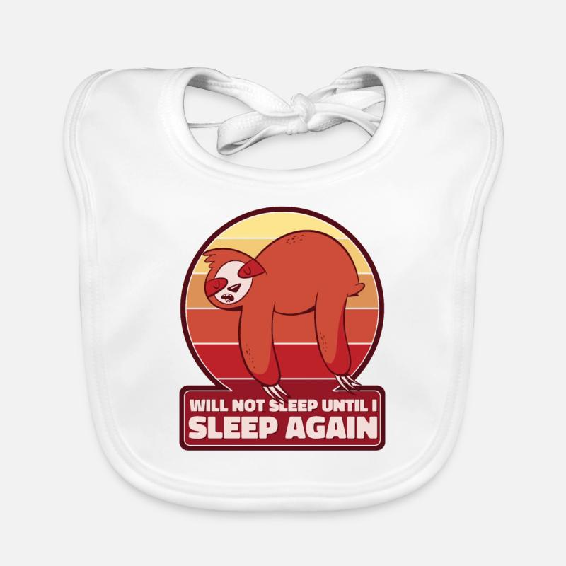 Will Not Sleep Until I Sleep Again Pilosa Organic Baby Bibs