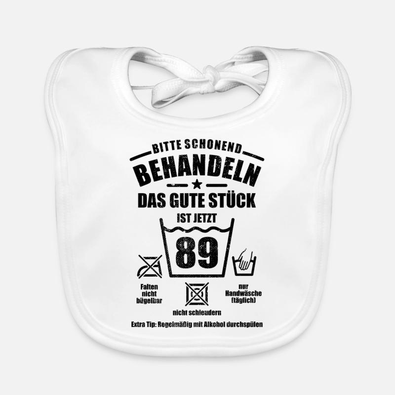 Schonend behandeln - 89. Geburtstag Geschenk Baby Bio-Lätzchen