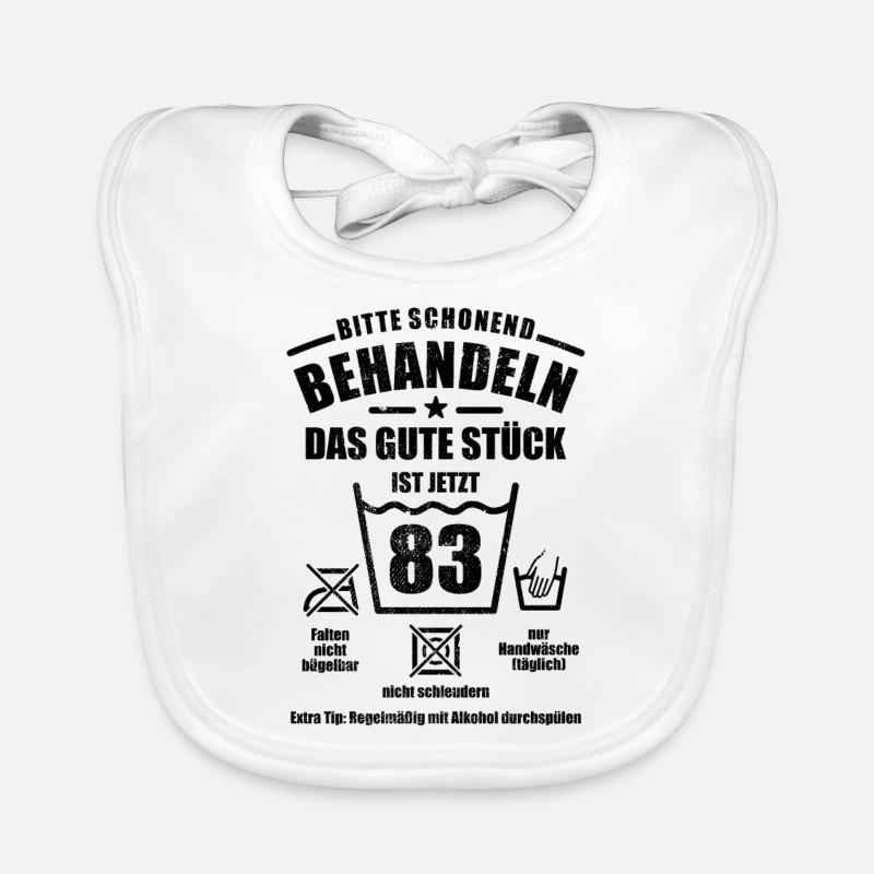 Schonend behandeln - 83. Geburtstag Geschenk Baby Bio-Lätzchen