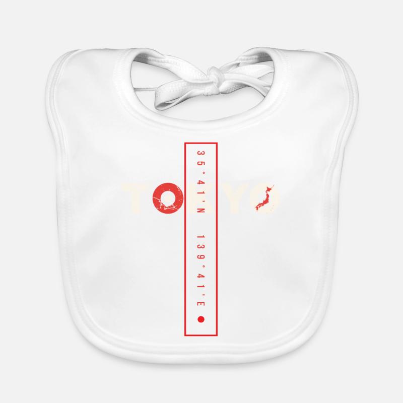 Tokio Tokyo - Bavoir bio Bébé - blanc