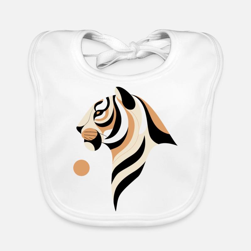 Tigre abstrait Bavoir bio Bébé