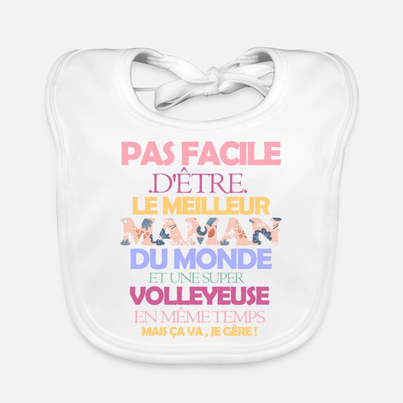 Pas facile super maman cuisinière Bavoir bio Bébé