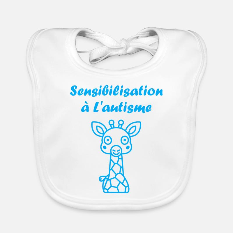 Animal Sensibilisation à l'autisme Bavoir bio Bébé