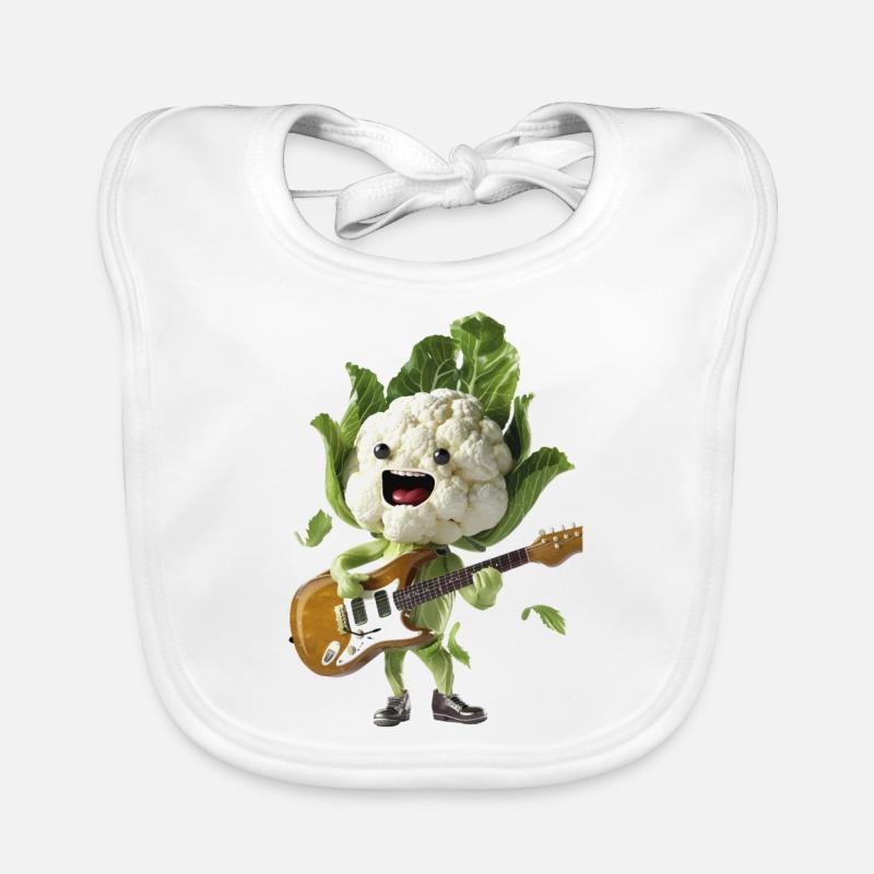 Guitare Chou-fleur Bavoir bio Bébé