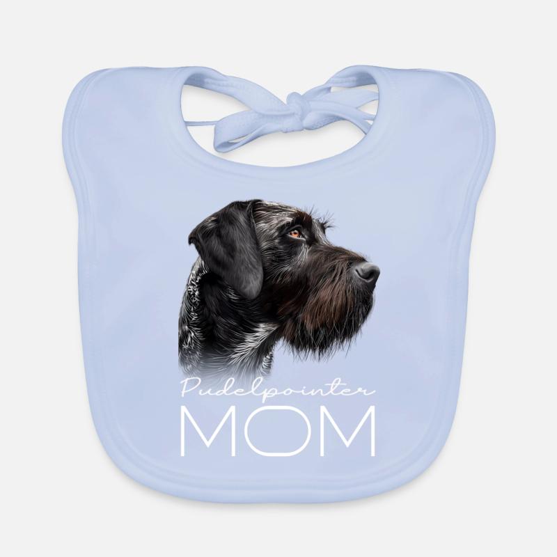 Pudelpointer Mama Baby Bio-Lätzchen