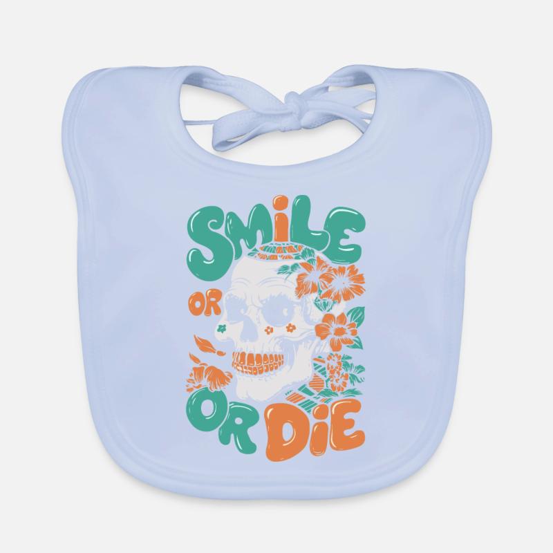 SMILE OR DIE Organic Baby Bibs
